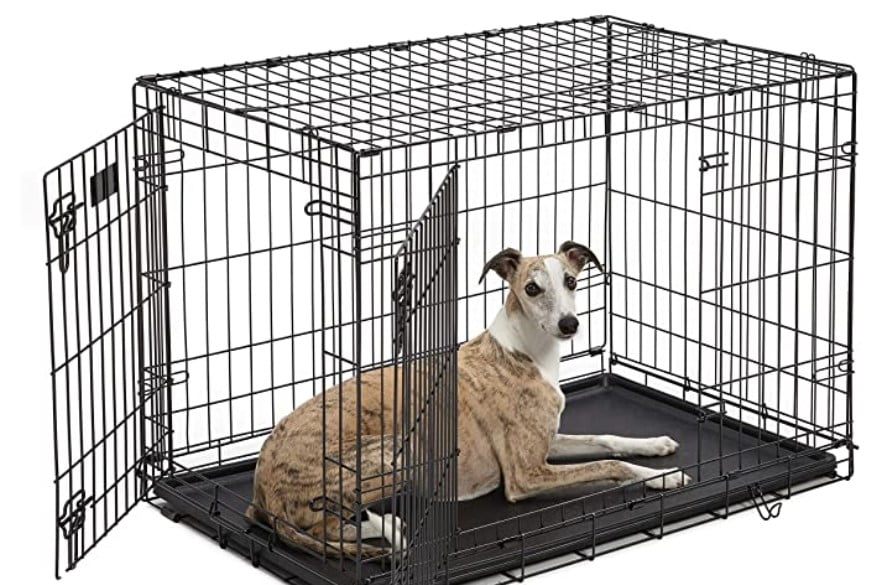 <strong>Midwest iCrate Double-Door Folding Metal Dog Crate</strong> 